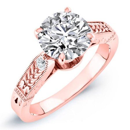 Heath Diamond Matching Band Only (engagement Ring Not Included) For Ring With Round Center rosegold