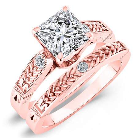 Heath Diamond Matching Band Only (engagement Ring Not Included) For Ring With Princess Center rosegold