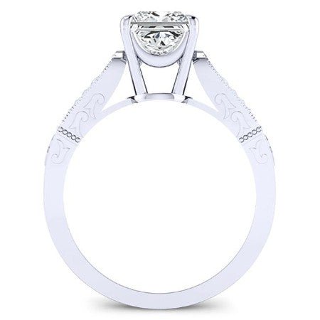 Heath Diamond Matching Band Only (engagement Ring Not Included) For Ring With Princess Center whitegold