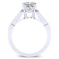 Heath Diamond Matching Band Only (engagement Ring Not Included) For Ring With Princess Center whitegold