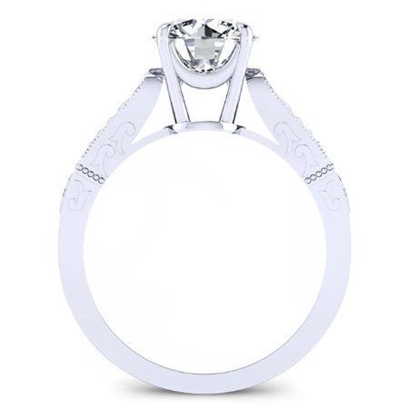Heath Diamond Matching Band Only (engagement Ring Not Included) For Ring With Round Center whitegold