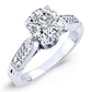 Heath Moissanite Matching Band Only (engagement Ring Not Included) For Ring With Cushion Center whitegold