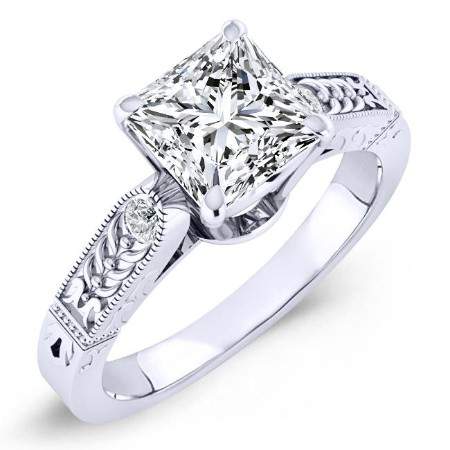 4.00 ct - Heath - Princess Lab Diamond Engagement Ring (IGI Certified)