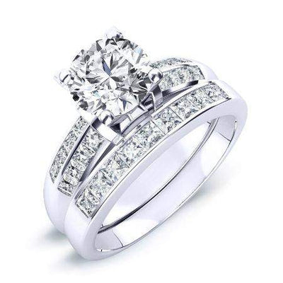 Heather Diamond Matching Band Only (engagement Ring Not Included) For Ring With Round Center whitegold