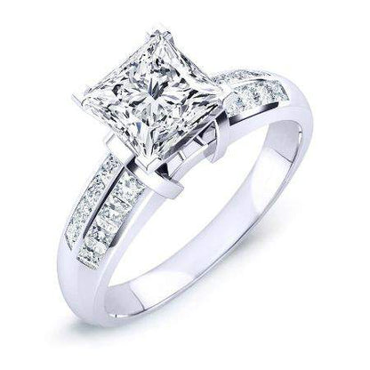 Heather - GIA Natural Princess Diamond Engagement Ring