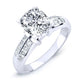 Heather Diamond Matching Band Only (engagement Ring Not Included) For Ring With Cushion Center whitegold