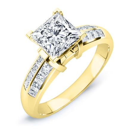 Heather Princess Moissanite Bridal Set yellowgold