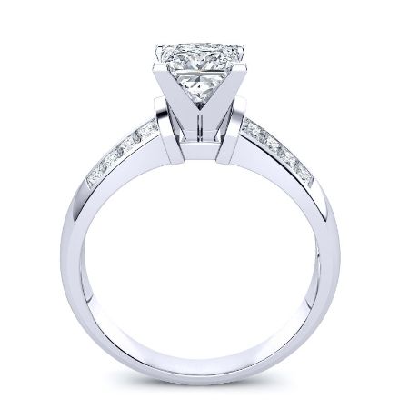 Heather Princess Moissanite Engagement Ring whitegold