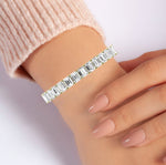 Helena Emerald Moissanite Tennis Bracelet yellowgold