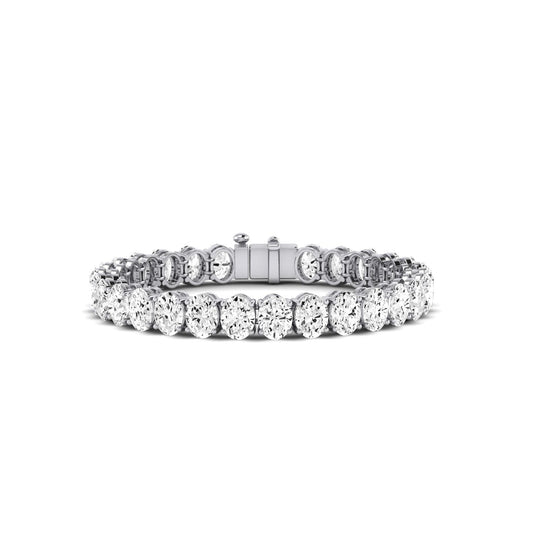 Helena Oval Diamond Tennis Bracelet (clarity Enhanced) whitegold