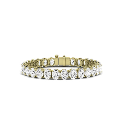 Helena Oval Moissanite Tennis Bracelet yellowgold