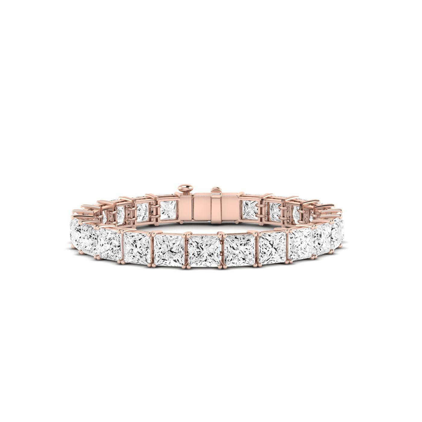 Helena Princess Diamond Tennis Bracelet (clarity Enhanced) rosegold