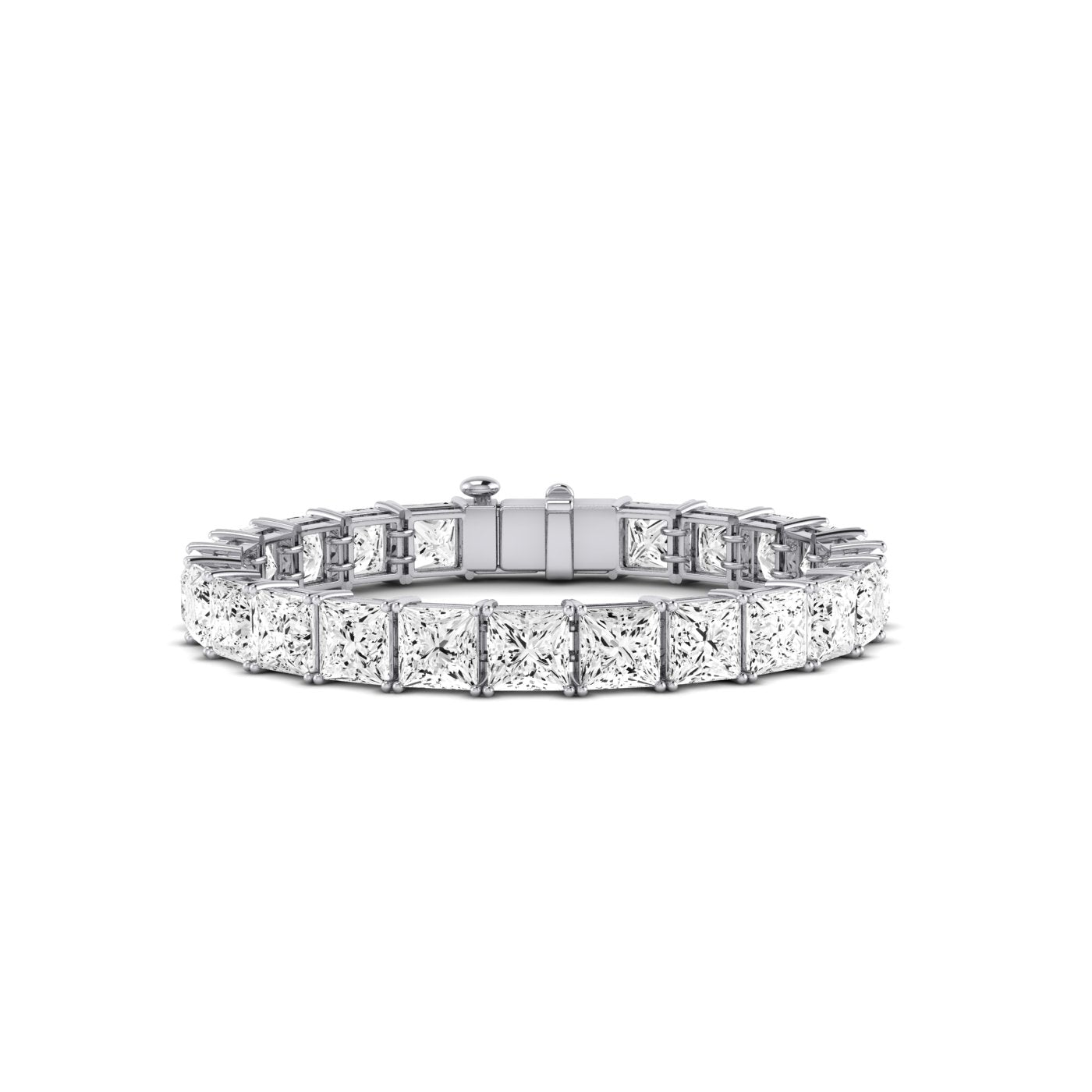 Helena Princess Diamond Tennis Bracelet (clarity Enhanced) whitegold