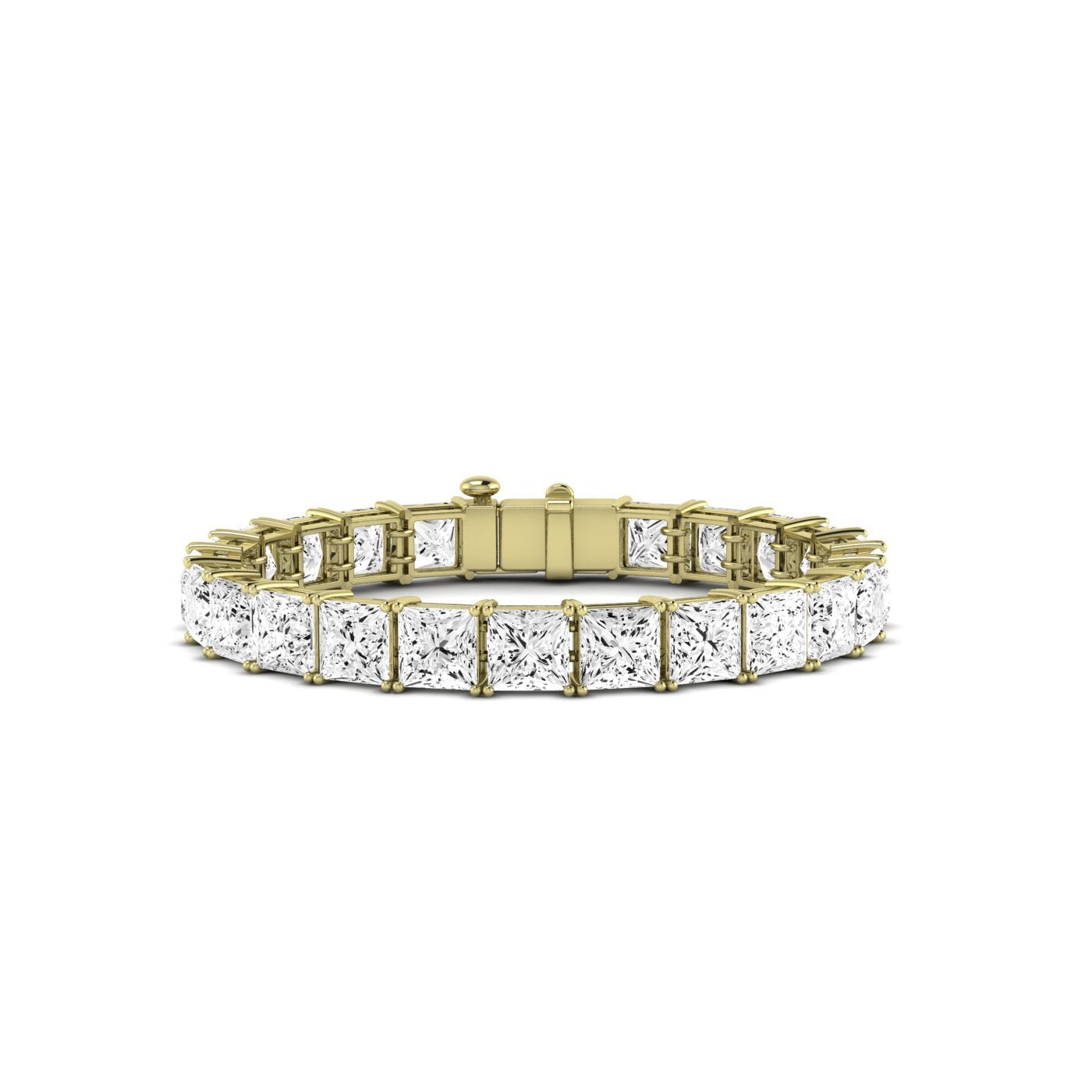 Helena Princess Moissanite Tennis Bracelet yellowgold