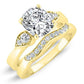 Hibiscus Cushion Diamond Bridal Set (Lab Grown Igi Cert) yellowgold