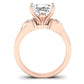 Hibiscus Diamond Matching Band Only (does Not Include Engagement Ring)  For Ring With Princess Center rosegold