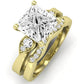 Hibiscus Diamond Matching Band Only (does Not Include Engagement Ring)  For Ring With Princess Center yellowgold