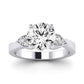 Hibiscus Diamond Matching Band Only (does Not Include Engagement Ring)  For Ring With Round Center whitegold