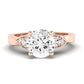 Hibiscus Diamond Matching Band Only (does Not Include Engagement Ring)  For Ring With Round Center rosegold