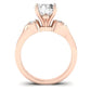 Hibiscus Diamond Matching Band Only (does Not Include Engagement Ring)  For Ring With Round Center rosegold