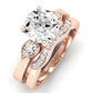 Hibiscus Diamond Matching Band Only (does Not Include Engagement Ring)  For Ring With Round Center rosegold