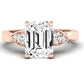 Hibiscus Emerald Diamond Engagement Ring (Lab Grown Igi Cert) rosegold