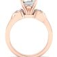 Hibiscus Emerald Diamond Engagement Ring (Lab Grown Igi Cert) rosegold