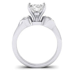 Hibiscus Oval Diamond Bridal Set (Lab Grown Igi Cert) whitegold