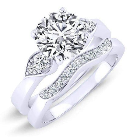 1.00 ct - Hibiscus - GIA Natural Round Diamond Bridal Set
