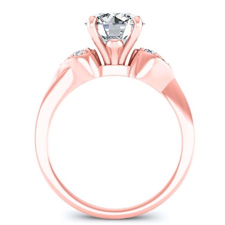 Hibiscus Round Diamond Bridal Set (Lab Grown Igi Cert) rosegold