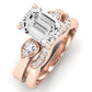 Hibiscus Diamond Matching Band Only (does Not Include Engagement Ring)  For Ring With Emerald Center rosegold