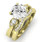 Hibiscus Diamond Matching Band Only (does Not Include Engagement Ring)  For Ring With Round Center yellowgold