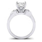 Hibiscus Moissanite Matching Band Only (does Not Include Engagement Ring)  For Ring With Oval Center whitegold