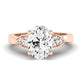 Hibiscus Moissanite Matching Band Only (does Not Include Engagement Ring)  For Ring With Oval Center rosegold