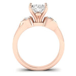Hibiscus Oval Diamond Bridal Set (Lab Grown Igi Cert) rosegold