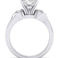 Hibiscus Oval Diamond Engagement Ring (Lab Grown Igi Cert) whitegold