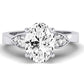 Hibiscus Oval Diamond Engagement Ring (Lab Grown Igi Cert) whitegold