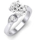 Hibiscus Oval Diamond Engagement Ring (Lab Grown Igi Cert) whitegold