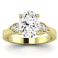 Hibiscus Oval Diamond Engagement Ring (Lab Grown Igi Cert) yellowgold