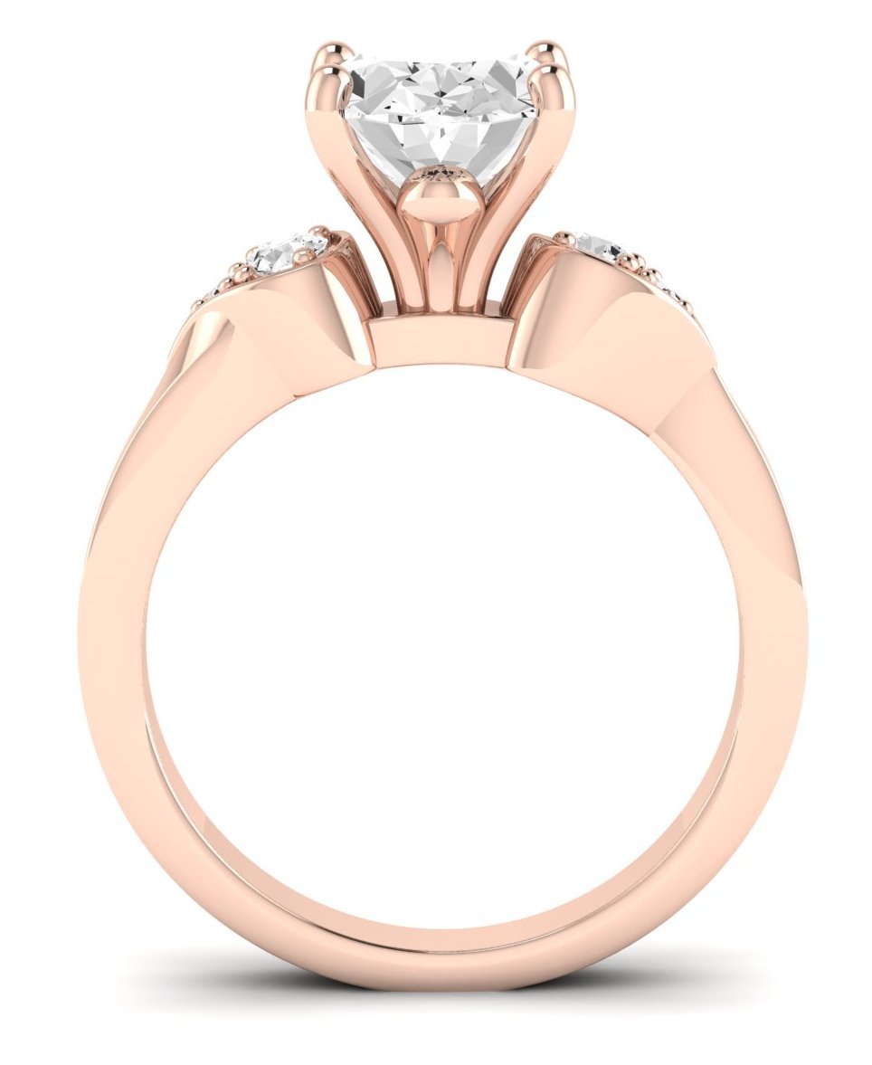 Hibiscus Oval Diamond Engagement Ring (Lab Grown Igi Cert) rosegold