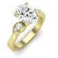 Hibiscus Oval Moissanite Bridal Set yellowgold