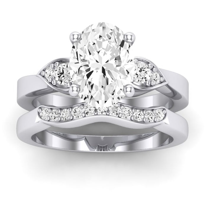 2.00 ct - Hibiscus - Oval Moissanite Bridal Set