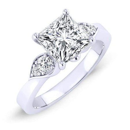 4.00 ct - Hibiscus - Princess Lab Diamond Engagement Ring (IGI Certified)
