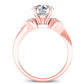 Hibiscus Round Diamond Engagement Ring (Lab Grown Igi Cert) rosegold