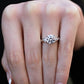 Hibiscus Round Diamond Engagement Ring (Lab Grown Igi Cert) whitegold