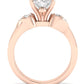 Hibiscus Oval Diamond Engagement Ring (Lab Grown Igi Cert) rosegold