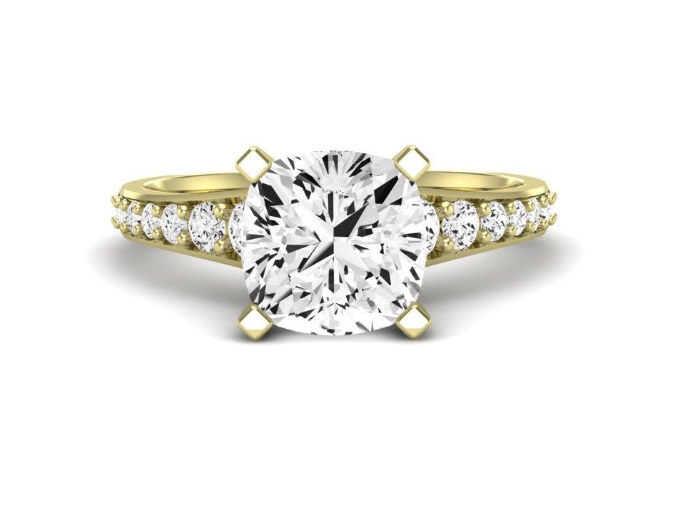 Holly Cushion Diamond Engagement Ring (Lab Grown Igi Cert) yellowgold