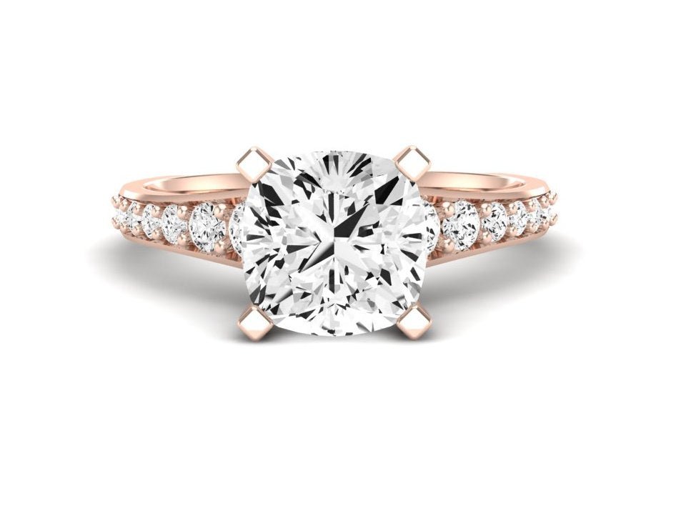 Holly Cushion Diamond Engagement Ring (Lab Grown Igi Cert) rosegold