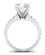 Holly Cushion Moissanite Engagement Ring whitegold