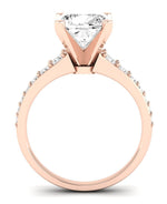 Holly Cushion Moissanite Engagement Ring rosegold